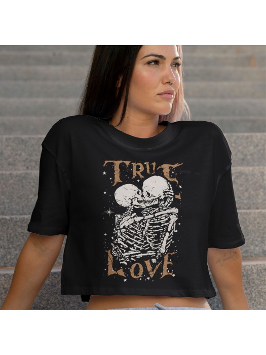 Дамска тениска Crop Top - True Love